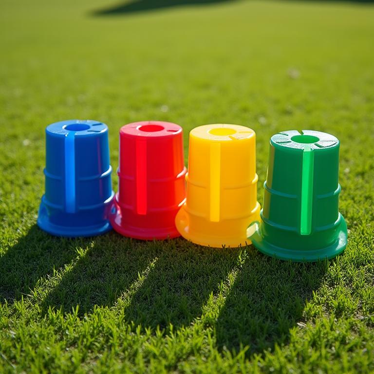 Colorful Golf Field Markers